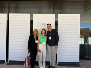 Apostolos With Prof. Valeria Nicolosi, Chair of Nanomaterials at Trinity College Dublin, and Carol McCaffrey