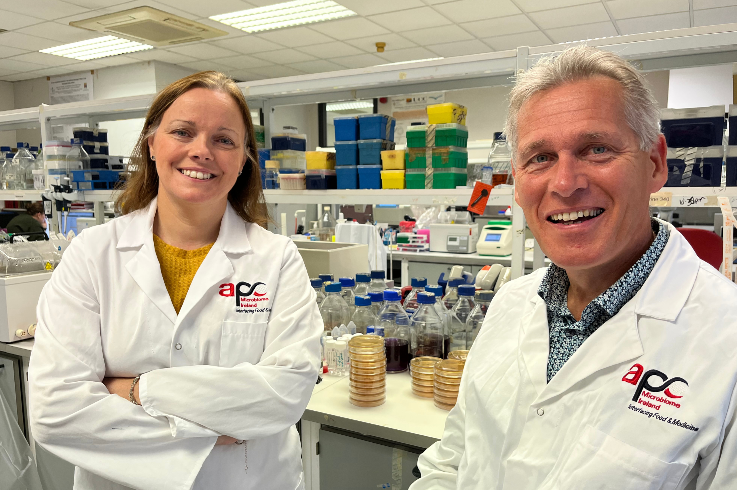 A photo of Professor Jennifer Mahony, and Professor Douwe van Sinderen