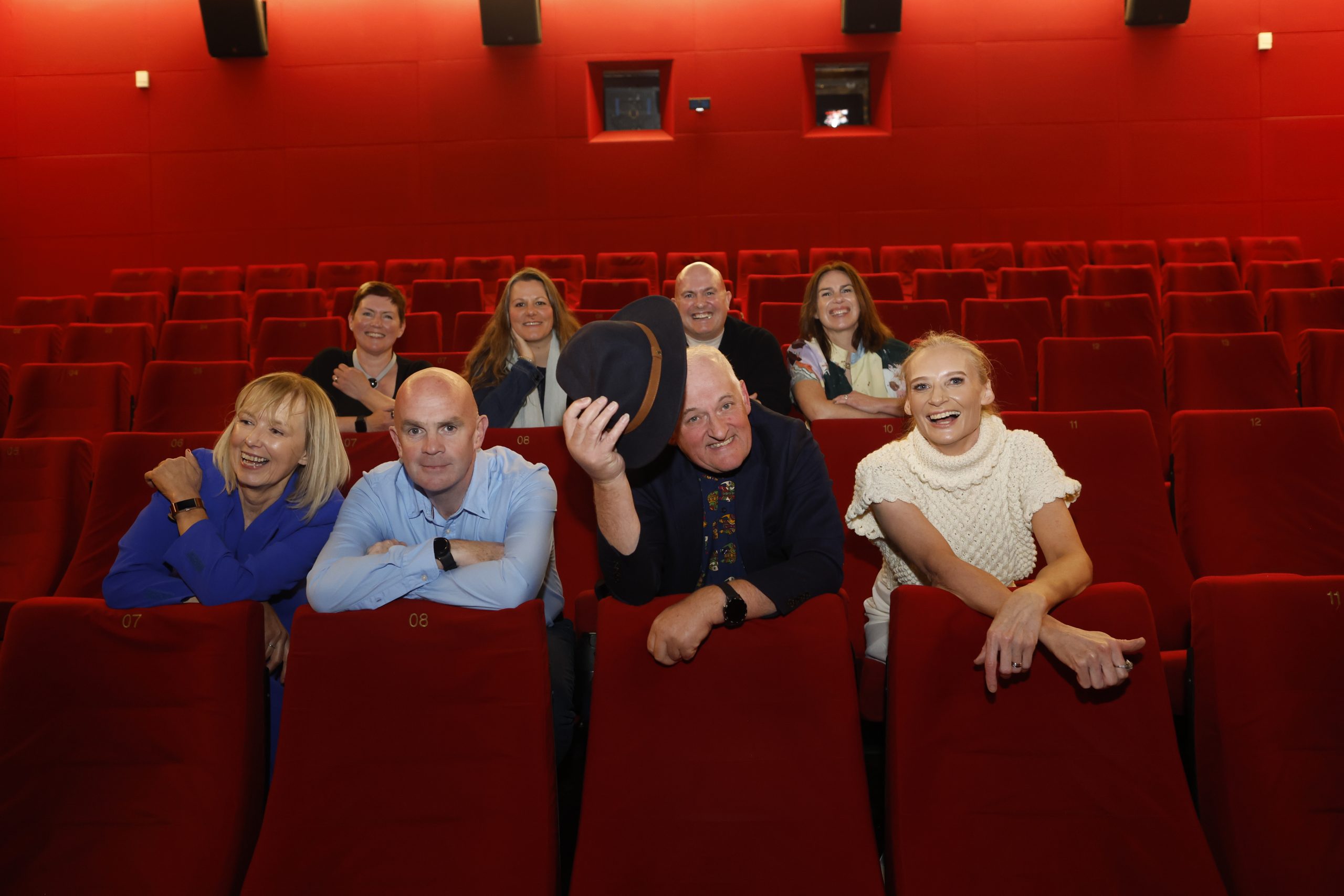 : Cast and crew of the 'Counter Attack' documentary are pictured with MC Dr Claire O'Connell, at the Lighthouse Cinema, Dublin