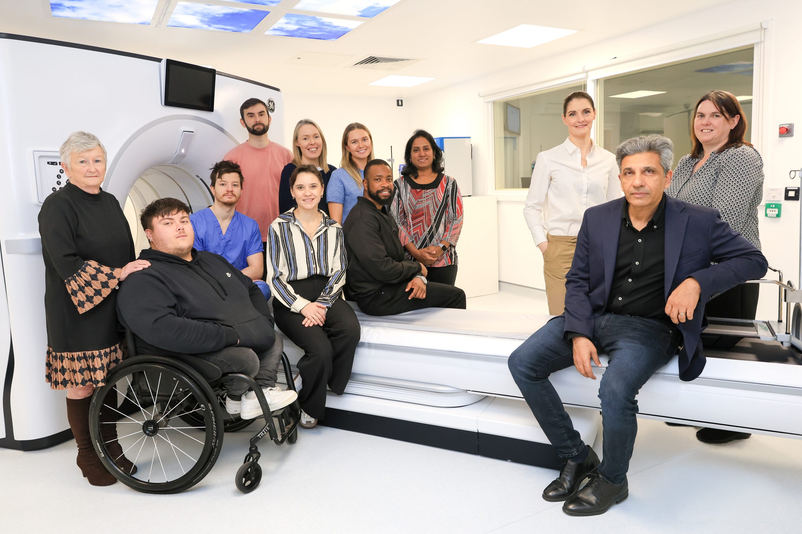 Members of the cardiovascular research team. Left to right: Helen Burke, Jack Colbert, Paolo del Sole, Darragh Murphy, Despina Abrasheva, Aoife Smith, Emma Mullally, Chike Aduba, Chitra Anthony, Ruth Mc Loughlin, Faisal Sharif, Eileen Coen. Image credit: Martina Regan