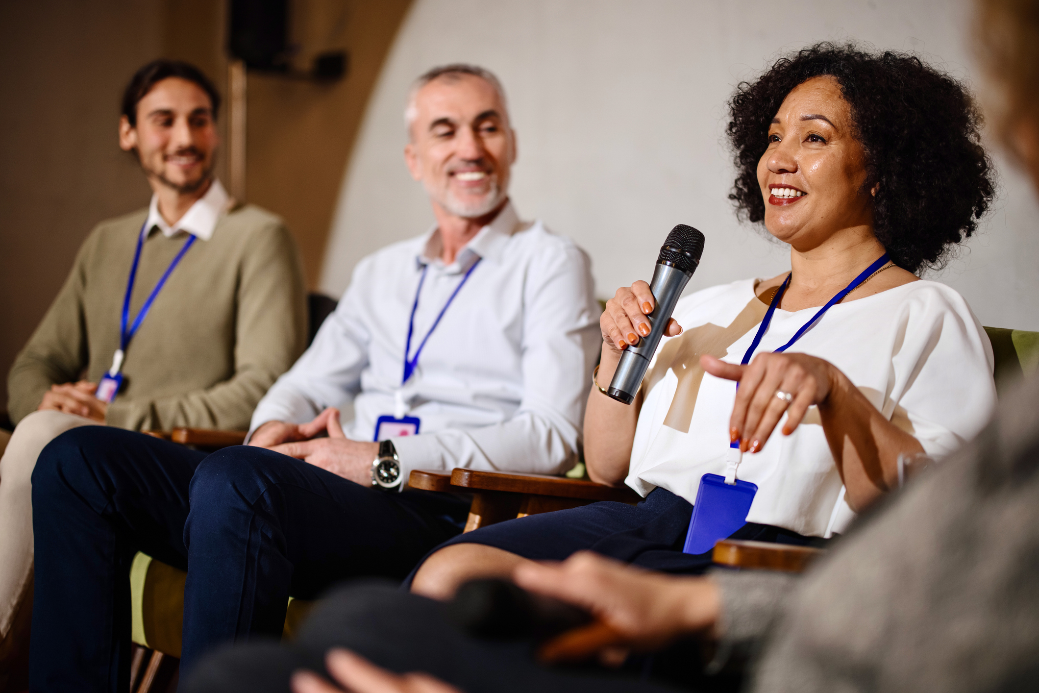 Panel discussion with variety of speakers,