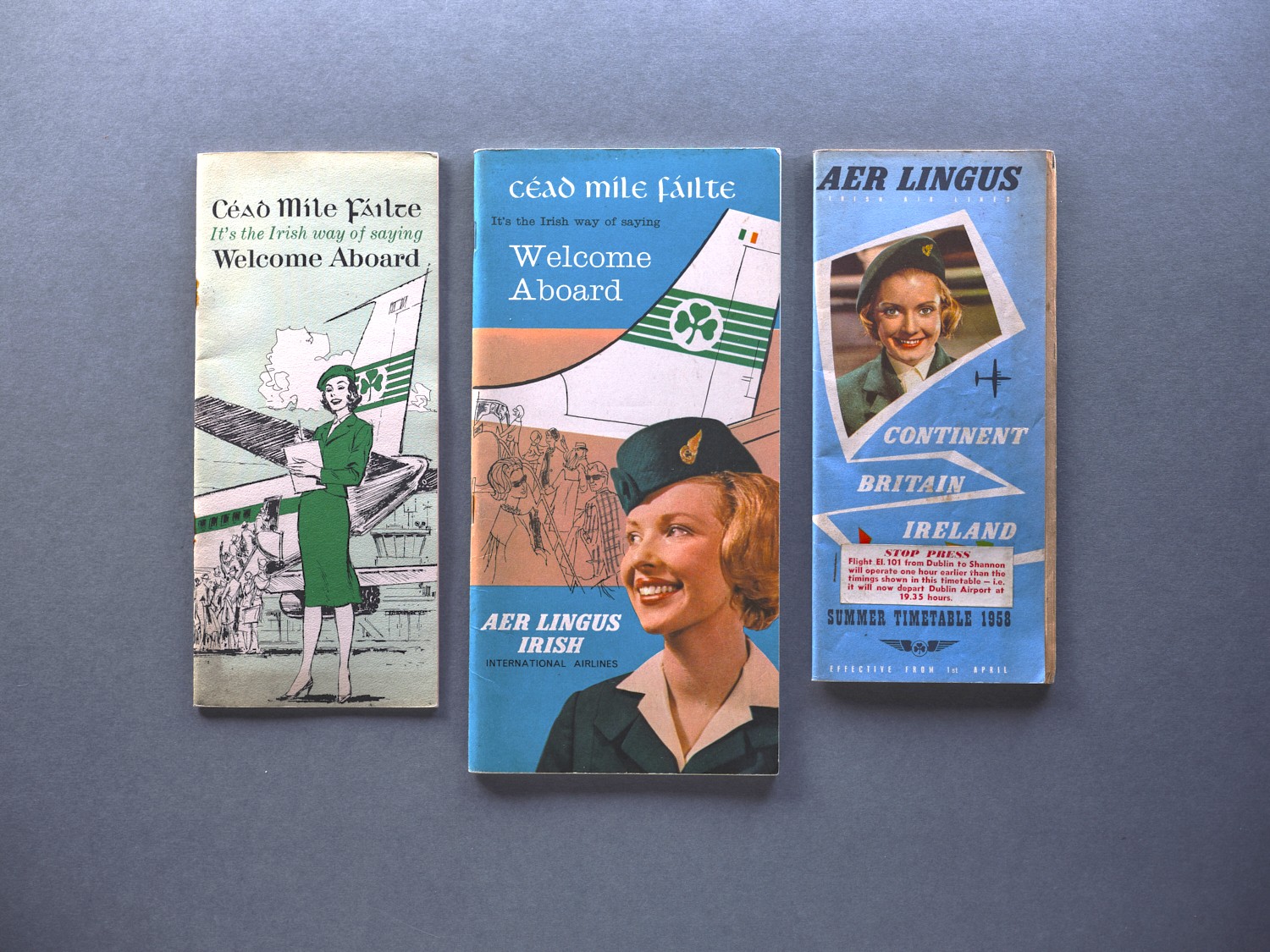 Aer Lingus in-flight booklets from 1985